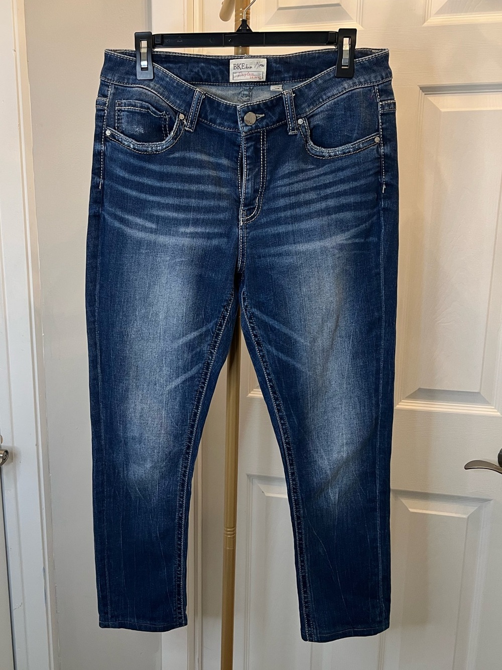 BKE Dark Blue bke disatressed Jeans